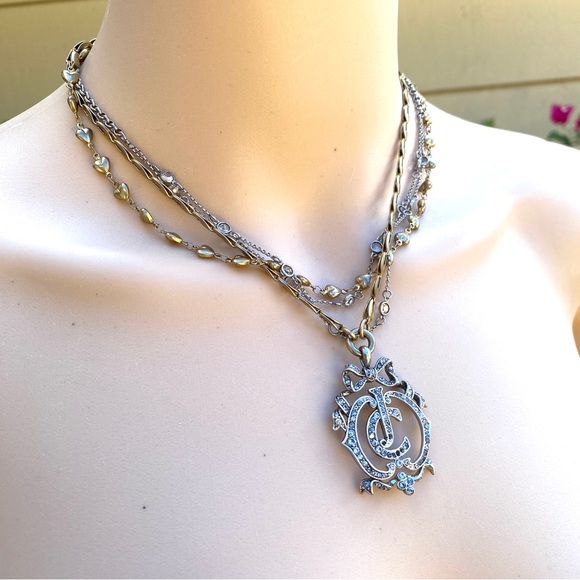 Vintage Juicy Couture 3 strings Chains necklace with Pendant - Picture 11 of 17